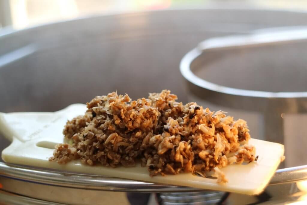 Bierbostel klaar om te drogen.